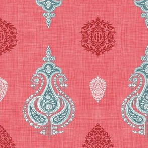 Regal Sari (in Coral)