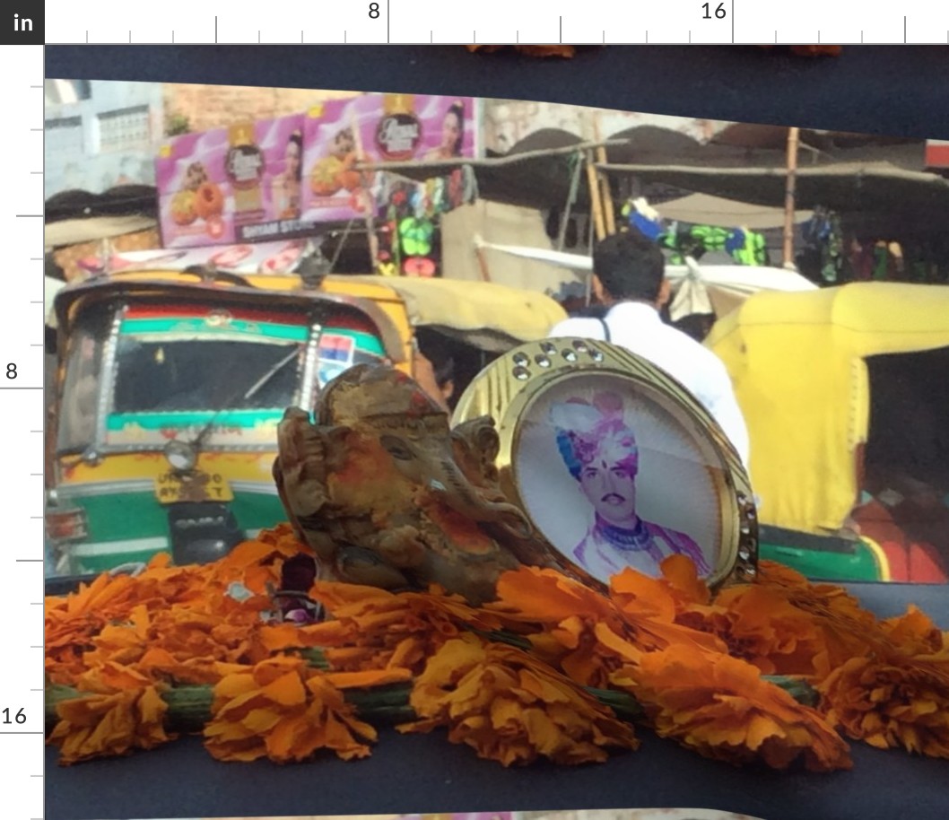 God and Guru on the Dashboard in Rajastan