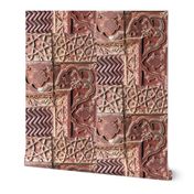 Crazy Quilt of Carved Sandstone Walls