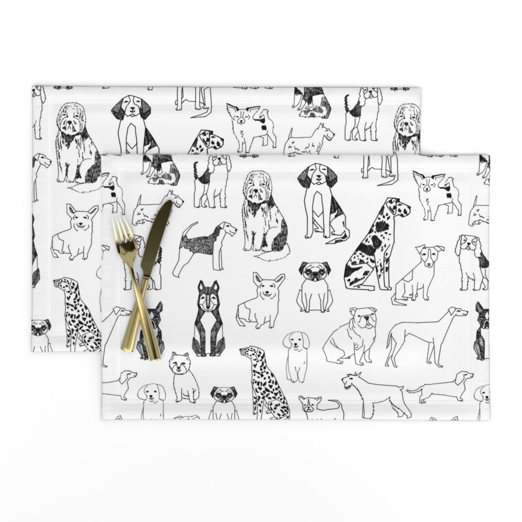 dogs // black and white hand drawn dog illustration cute dogs pet dogs 