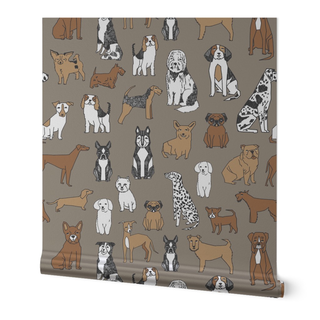 dogs // print dog illustration cute dog dog breed pet dog fabric