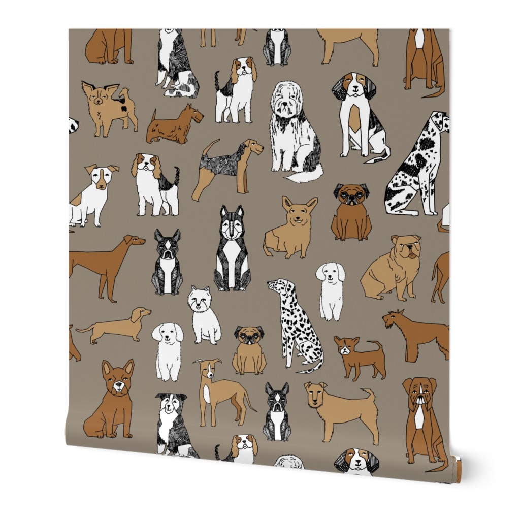 dogs // print dog illustration cute dog dog breed pet dog fabric