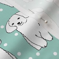 cute puppy // white and mint dog illustration for dog owners pet breeds pet owners dog breeds