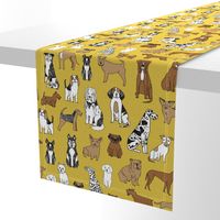 happy dogs // dog pet daschund boston terrier dalmatian cute dogs fabric