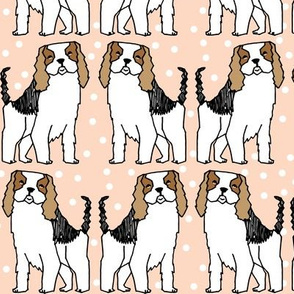 dog // spaniel dog breed blush cute dots girly pastel dogs pattern