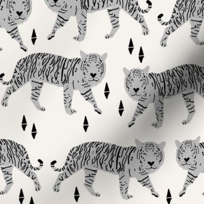 Tigers - Off-white/Slate by Andrea Lauren