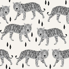 Tigers - Off-white/Slate by Andrea Lauren