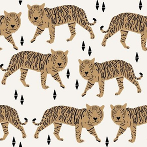 Tigers - Off-white/Lion Brown by Andrea Lauren