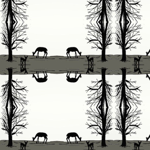 Reflection Deer in Winter