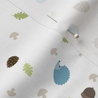Woodland Friends - Hedgehogs on white