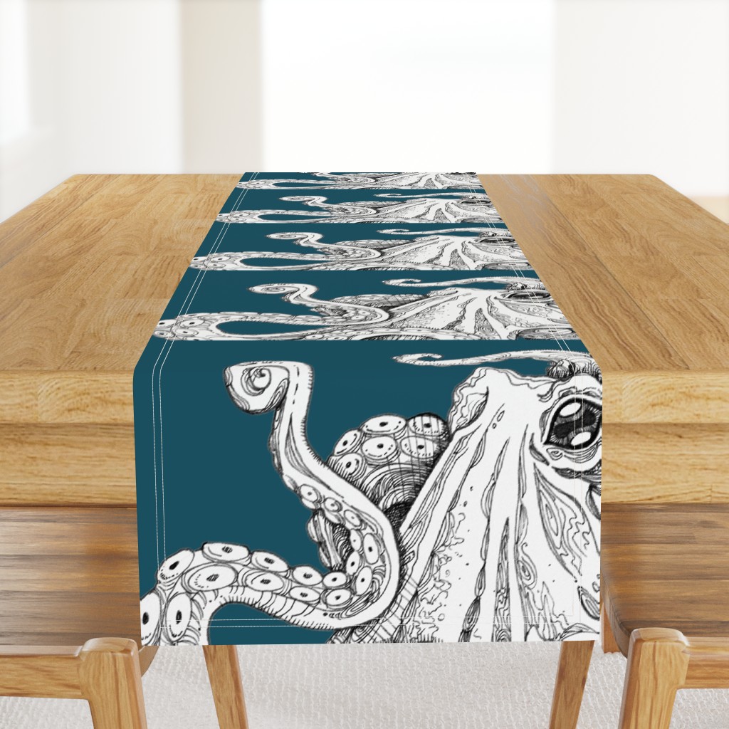 teal octopus wall hanging