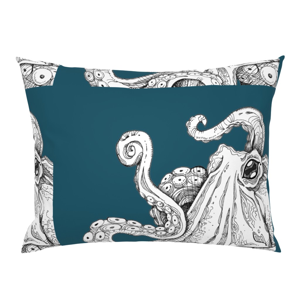 teal octopus wall hanging