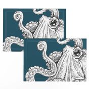 teal octopus wall hanging