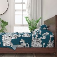 teal octopus wall hanging