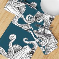 teal octopus wall hanging