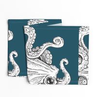 teal octopus wall hanging