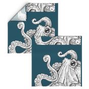 teal octopus wall hanging