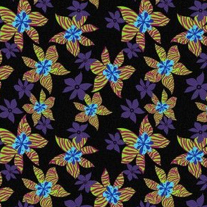 Wild Flower- Black and Purple Zebra