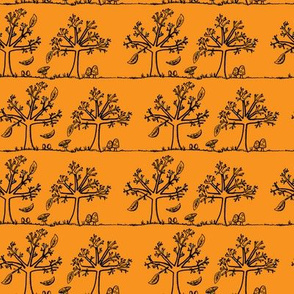 Autumn trees - orange