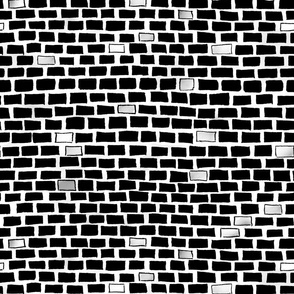 city bricks - wall black and white