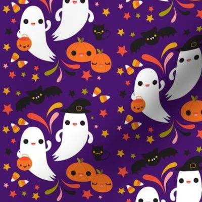Kawaii Ghosts- Purple