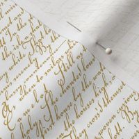 Steampunk Poetry - Gold on White