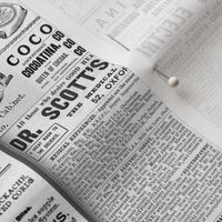 Victorian Newsprint Advertisements - Black and White