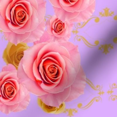 Royal Rose Harlequin.lavender