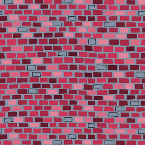 City Brick Wall in Red