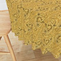 Golden Lions Damask