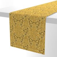 Golden Lions Damask