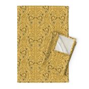 Golden Lions Damask