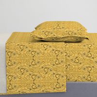 Golden Lions Damask