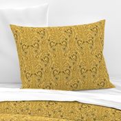 Golden Lions Damask