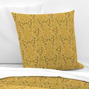 Golden Lions Damask