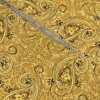 Golden Lions Damask