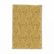 Golden Lions Damask