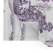 Purple Greyhound Toile Panel/Border ©2010 by Jane Walker