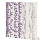 Purple Greyhound Toile Panel/Border ©2010 by Jane Walker