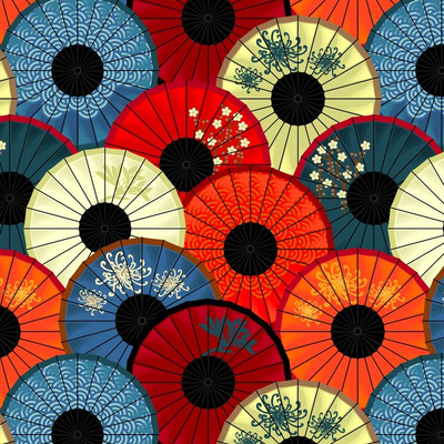 Chinese Umbrellas Fabric, Wallpaper and Home Decor | Spoonflower