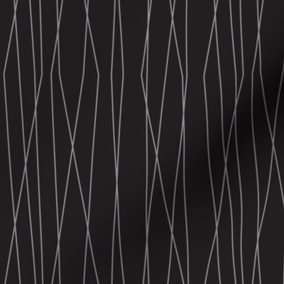 Linear Cross - Modern Geometric Lines Black