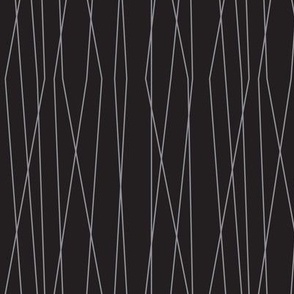 Linear Cross - Modern Geometric Lines Black