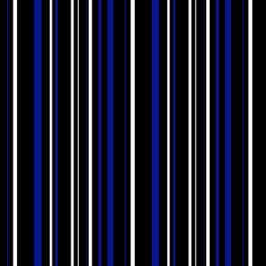 Blue, White, and Black Stripes