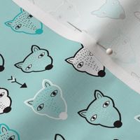 Cute quirky hand drawn polar bear winter illustration pattern