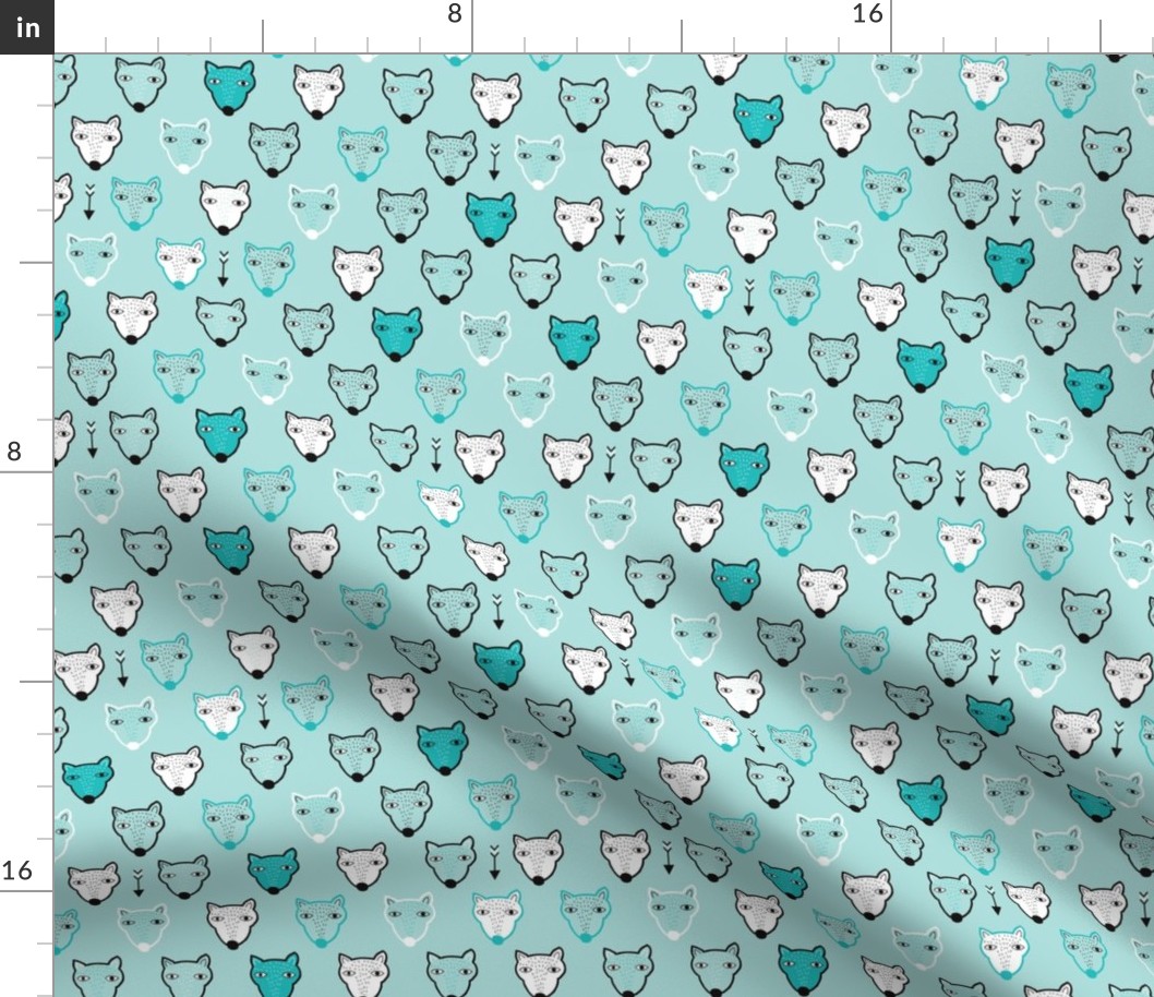 Cute quirky hand drawn polar bear winter illustration pattern