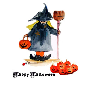 Little Halloween Witch with text