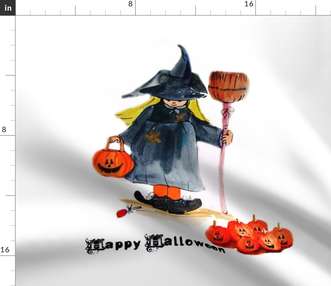 Little Halloween Witch with text