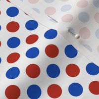 Red, White & Blue Polka Dot Pattern