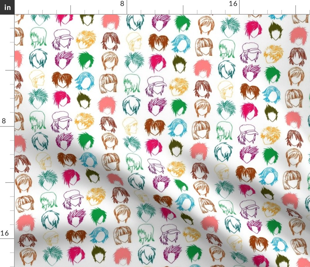 Anime hairstyles Fabric byancapandrea