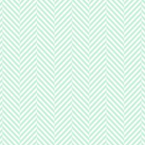 herringbone SM ice mint green